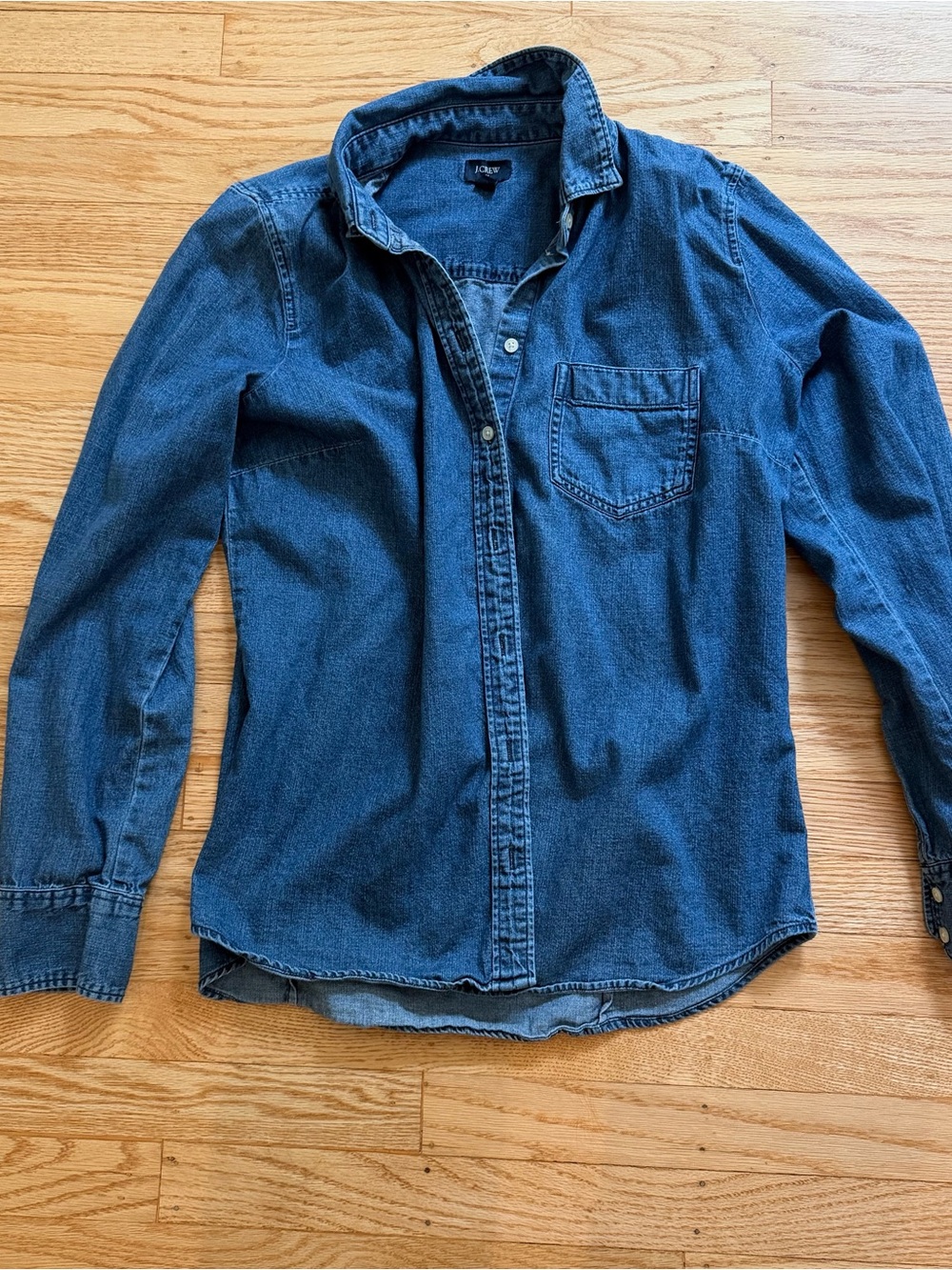 J. Crew Blue Denim Button-Down Shirt